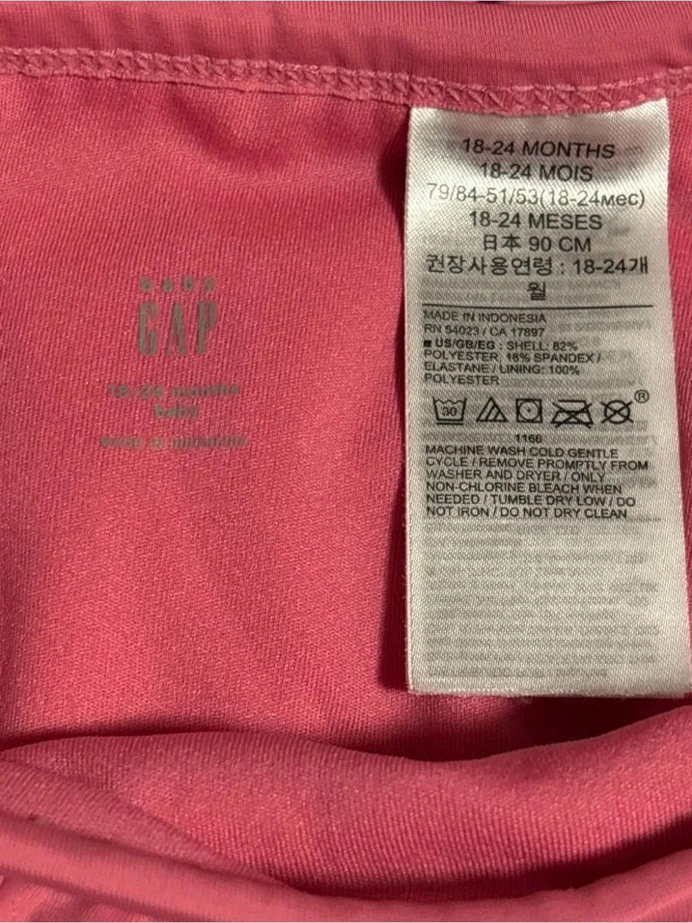 Baby Gap Girls 18-24M Coral Pink Tiered Ruffle Swim Bottoms Only